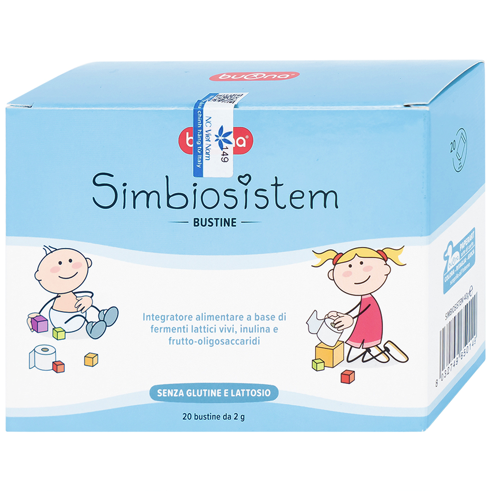 Bổ sung chất xơ và lợi khuẩn Bouna Simbiosistem Bustine (20 gói)