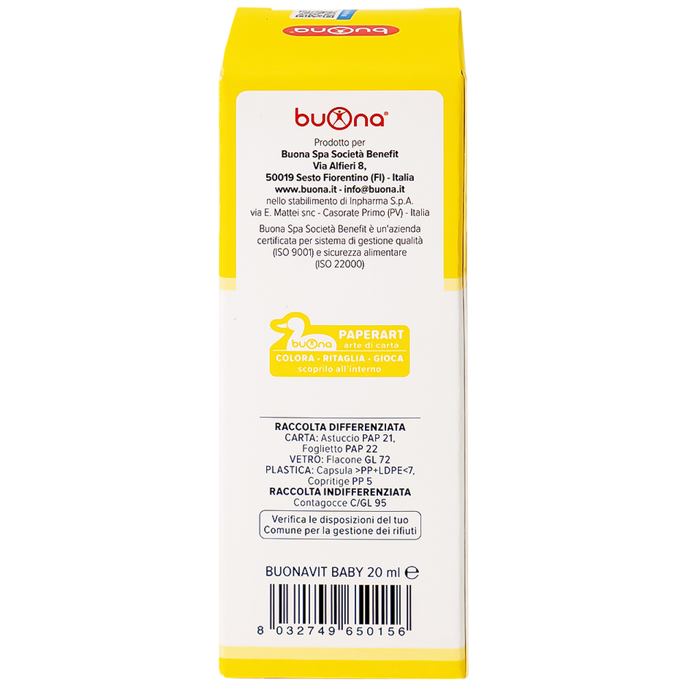 Dung dịch bổ sung vitamin cho trẻ Buona Bounavit Baby (20ml)