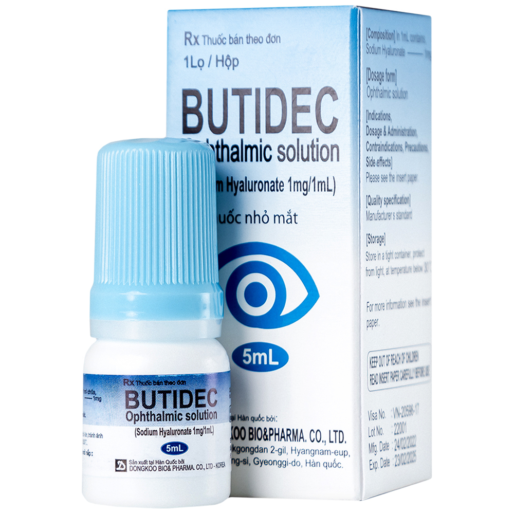 Thuốc nhỏ mắt Butidec Dongkoo giảm triệu chứng khô mắt (5ml)