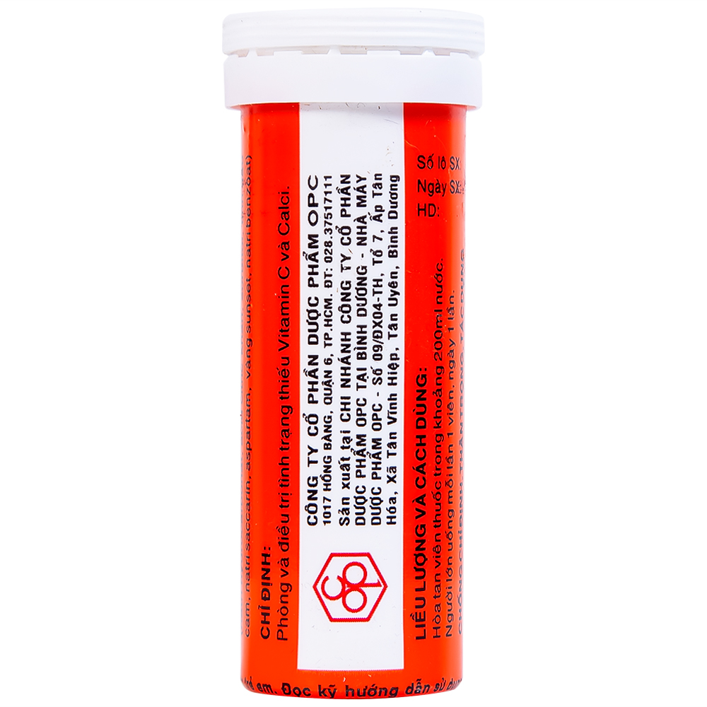 Viên sủi C-Calci OPC phòng và điều trị tình trạng thiếu Vitamin C và Calci (10 viên)