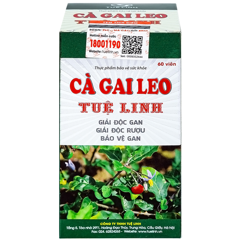 Viên tăng cường chức năng giải độc của gan Cà Gai Leo Tuệ Linh (60 viên)