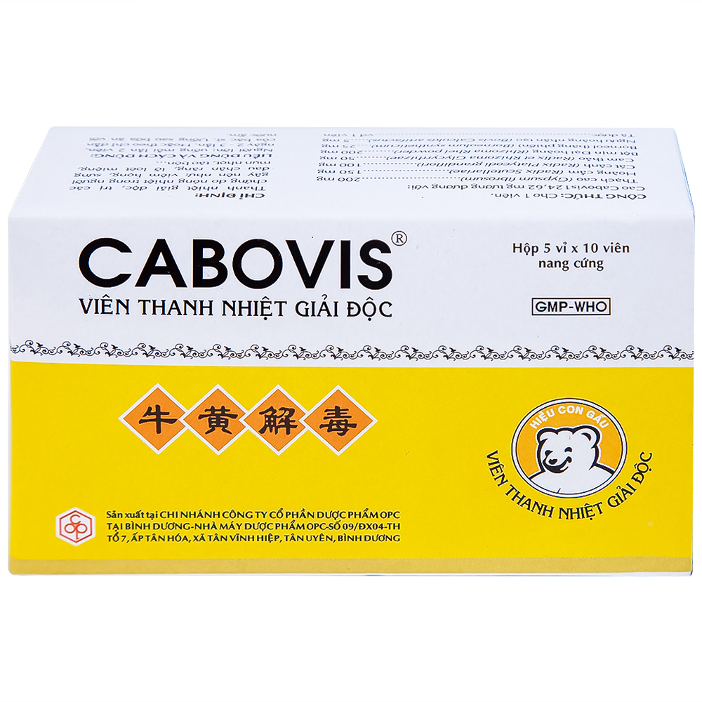 Viên Cabovis OPC thanh nhiệt giải độc, điều trị các chứng do nóng nhiệt (5 vỉ x 10 viên)