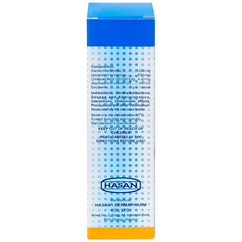 Viên sủi Calci D-Hasan điều trị loãng xương, bổ sung Canxi và Vitamin D (18 viên)