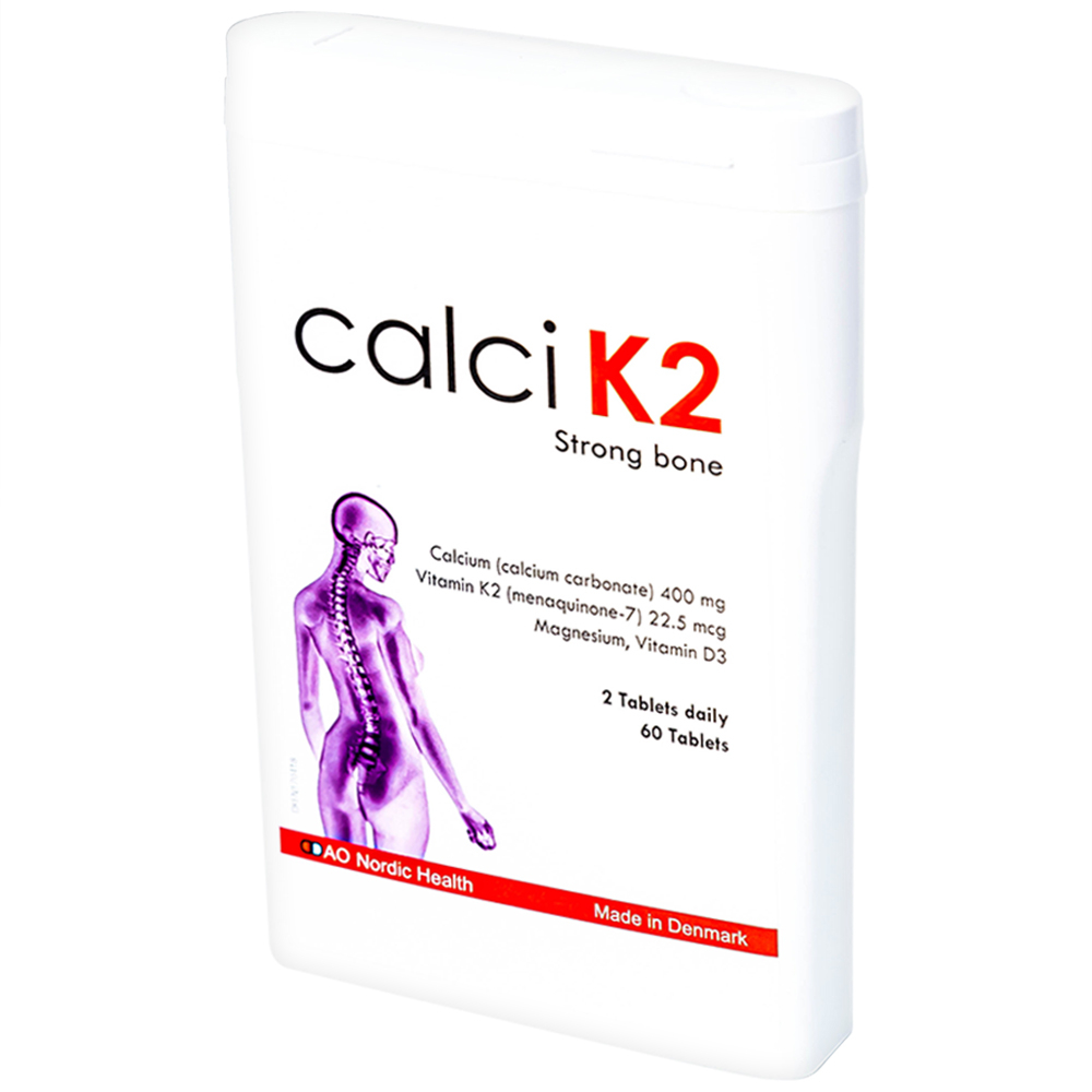 Viên uống hỗ trợ phòng chống loãng xương, bổ sung canxi giúp xương chắc khỏe Calci K2 Dao Nordic Health (60 viên)