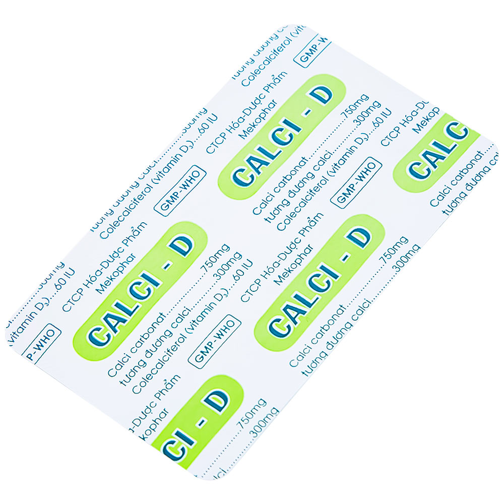 Thuốc Calci - D Mekophar bổ sung calci (10 vỉ x 10 viên)