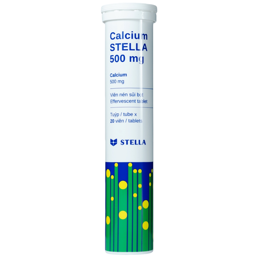 Viên sủi Calcium Stella 500mg phòng và hỗ trợ điều trị loãng xương (20 viên)