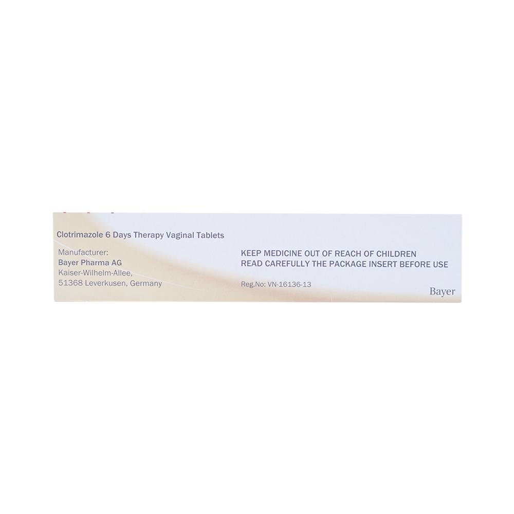 Viên đặt âm đạo Canesten 6-Days-Therapy 100mg điều trị viêm âm đạo 