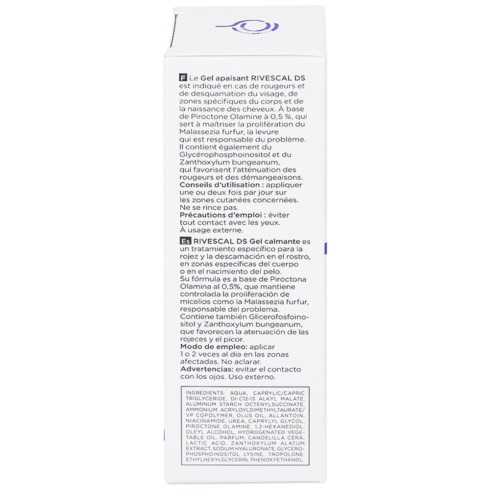 Gel bôi dịu da, ngăn ngừa tiết nhờn Canova Rivescal Ds Soothing Gel Siflarma 50ml