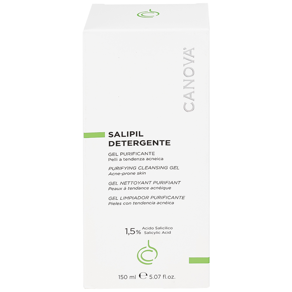 Gel rửa mặt ngừa mụn Canova Salipil Detergente Purifying Cleansing Gel Sifarma 150ml
