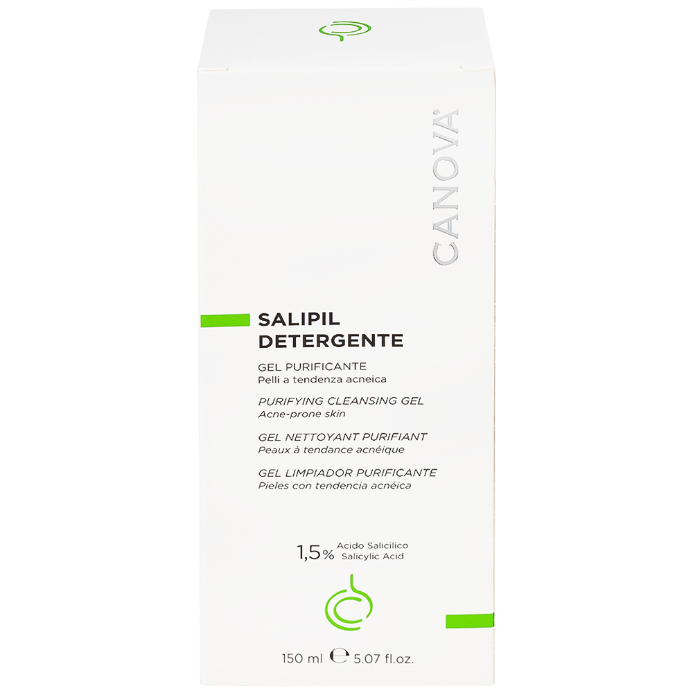 Gel rửa mặt ngừa mụn Canova Salipil Detergente Purifying Cleansing Gel Sifarma 150ml