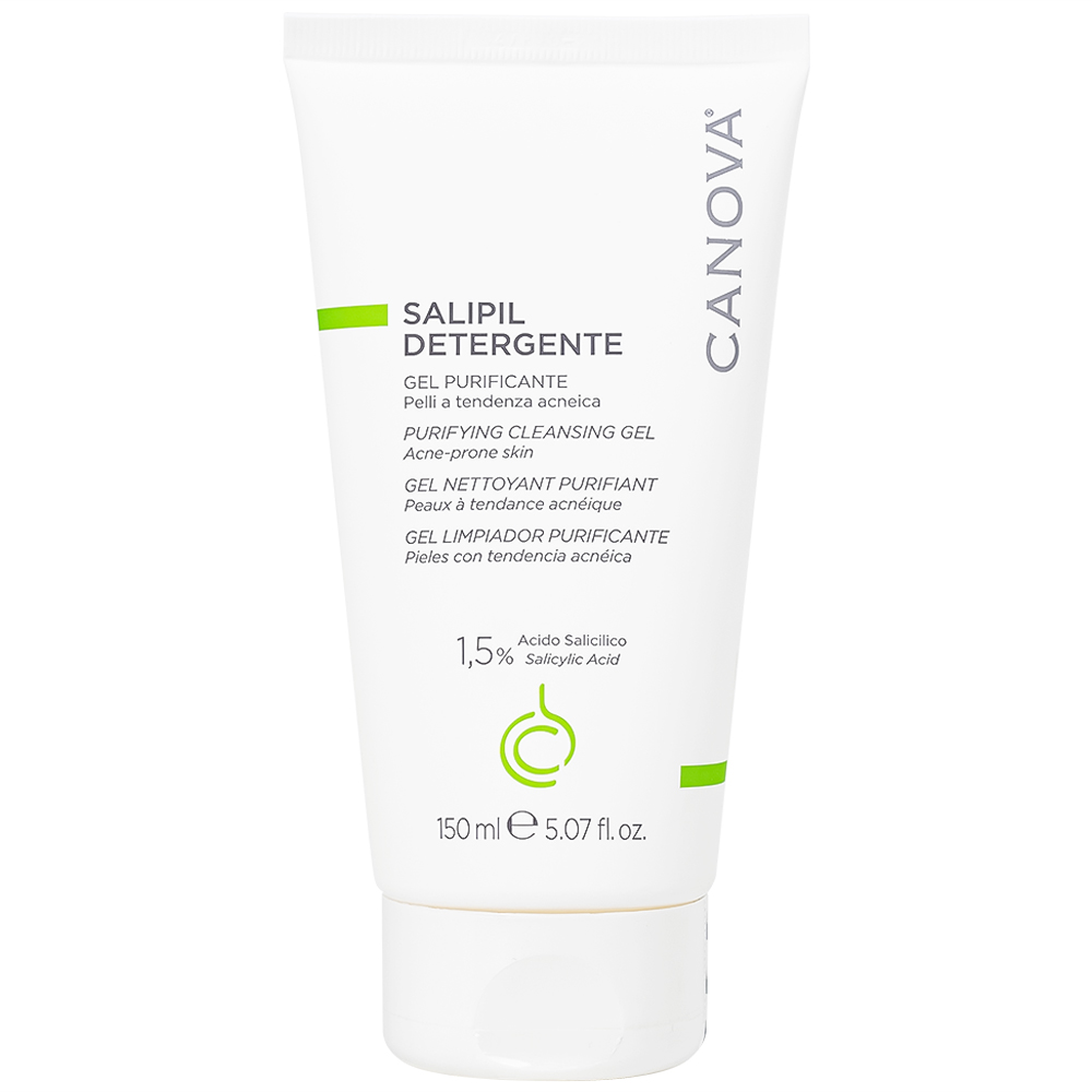 Gel rửa mặt ngừa mụn Canova Salipil Detergente Purifying Cleansing Gel Sifarma 150ml