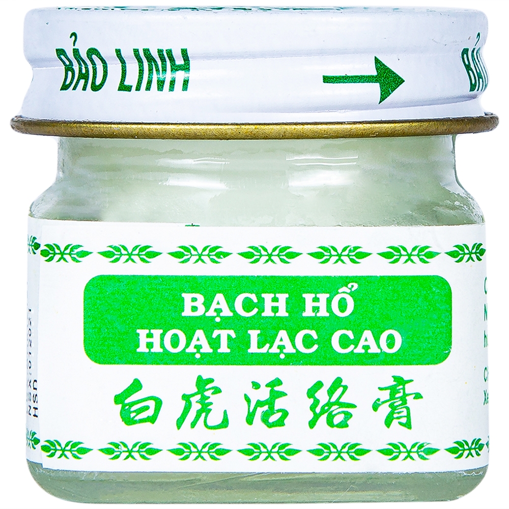 Cao xoa bóp Bạch Hổ Hoạt Lạc Cao Bảo Linh điều trị đau lưng cấp, đau thần kinh tọa (12 chai x 20g)