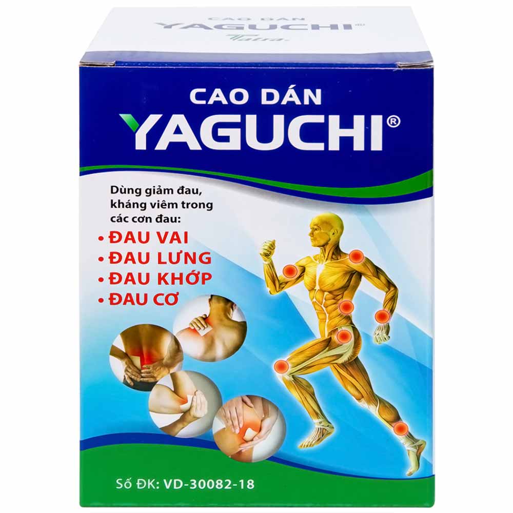 Cao dán Yaguchi Tatra giảm đau, kháng viêm trong các cơn đau vai, đau lưng (5 miếng)