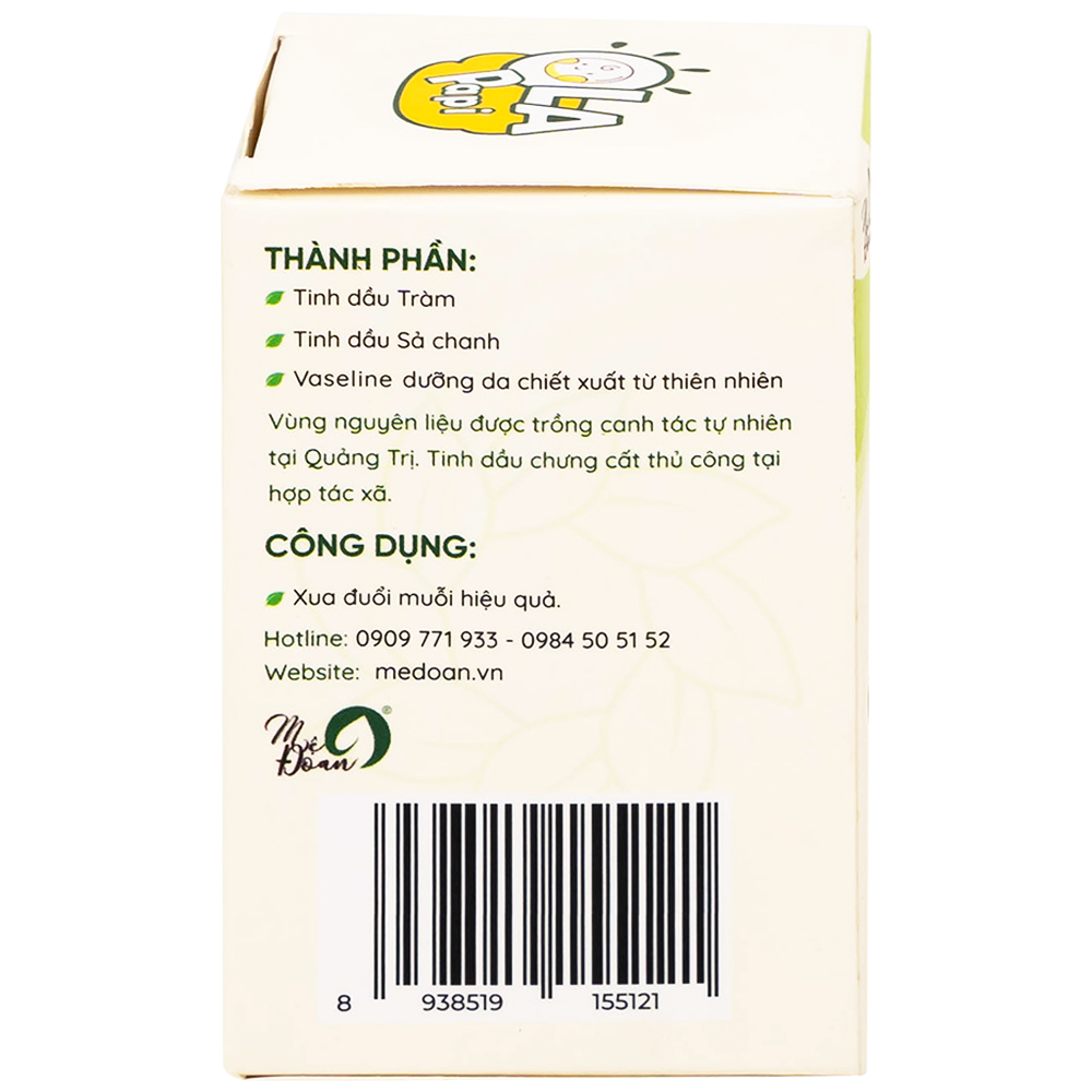 Cao Đuổi Muỗi Cho Bé, Giảm Sưng Tấy Do Côn Trùng Đốt Ola Papi (20g)