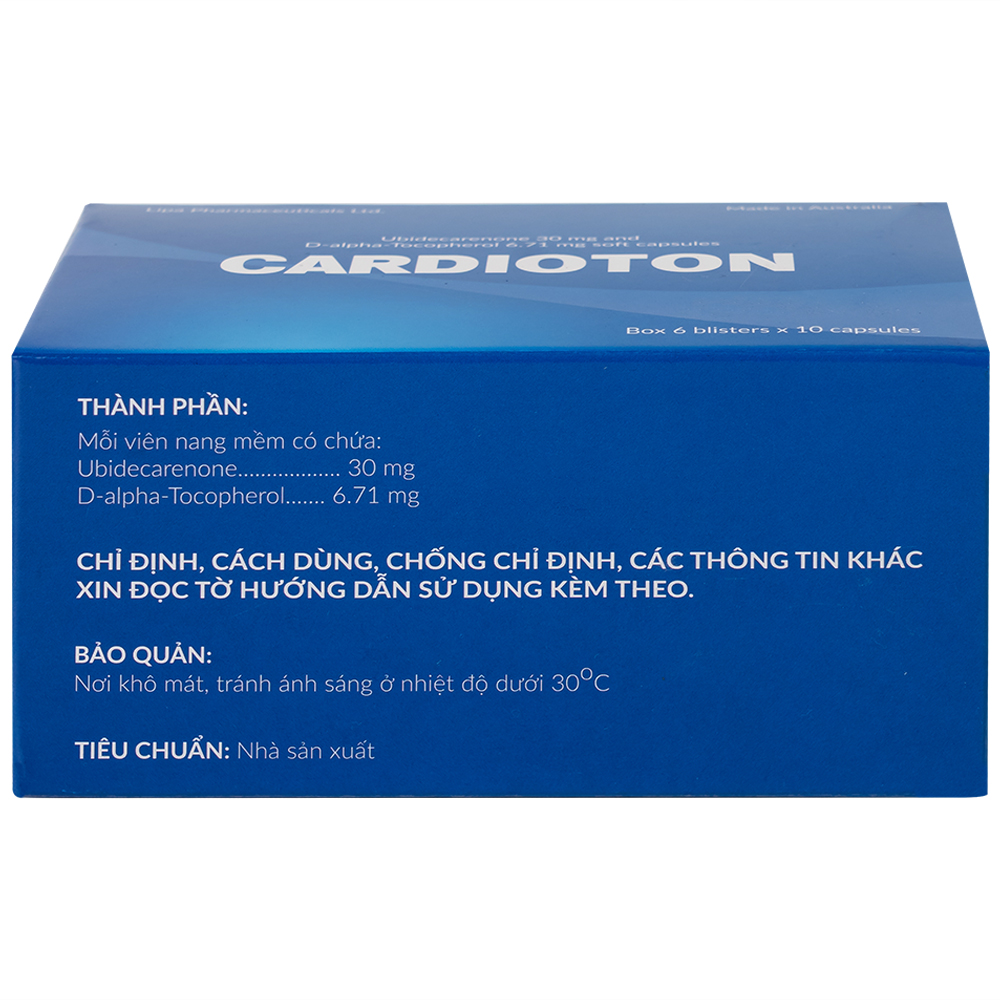 Thuốc Cardioton Lipa Pharma điều trị suy tim, tăng huyết áp, bổ sung năng lượng (6 vỉ x 10 viên) 