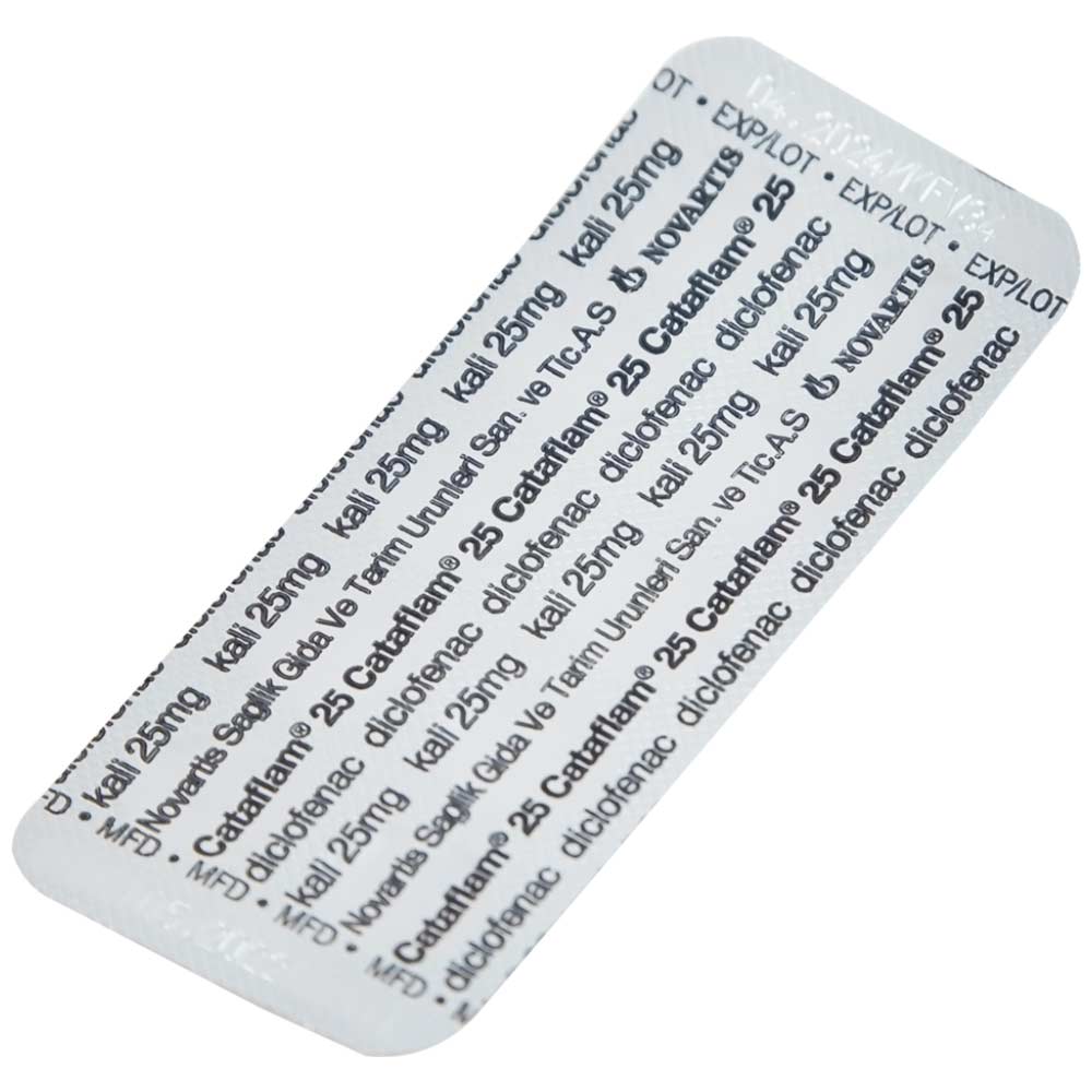 Thuốc Cataflam 25 Novartis điều trị đau sau chấn thương, viêm và sưng do bong gân (1 vỉ x 10 viên)