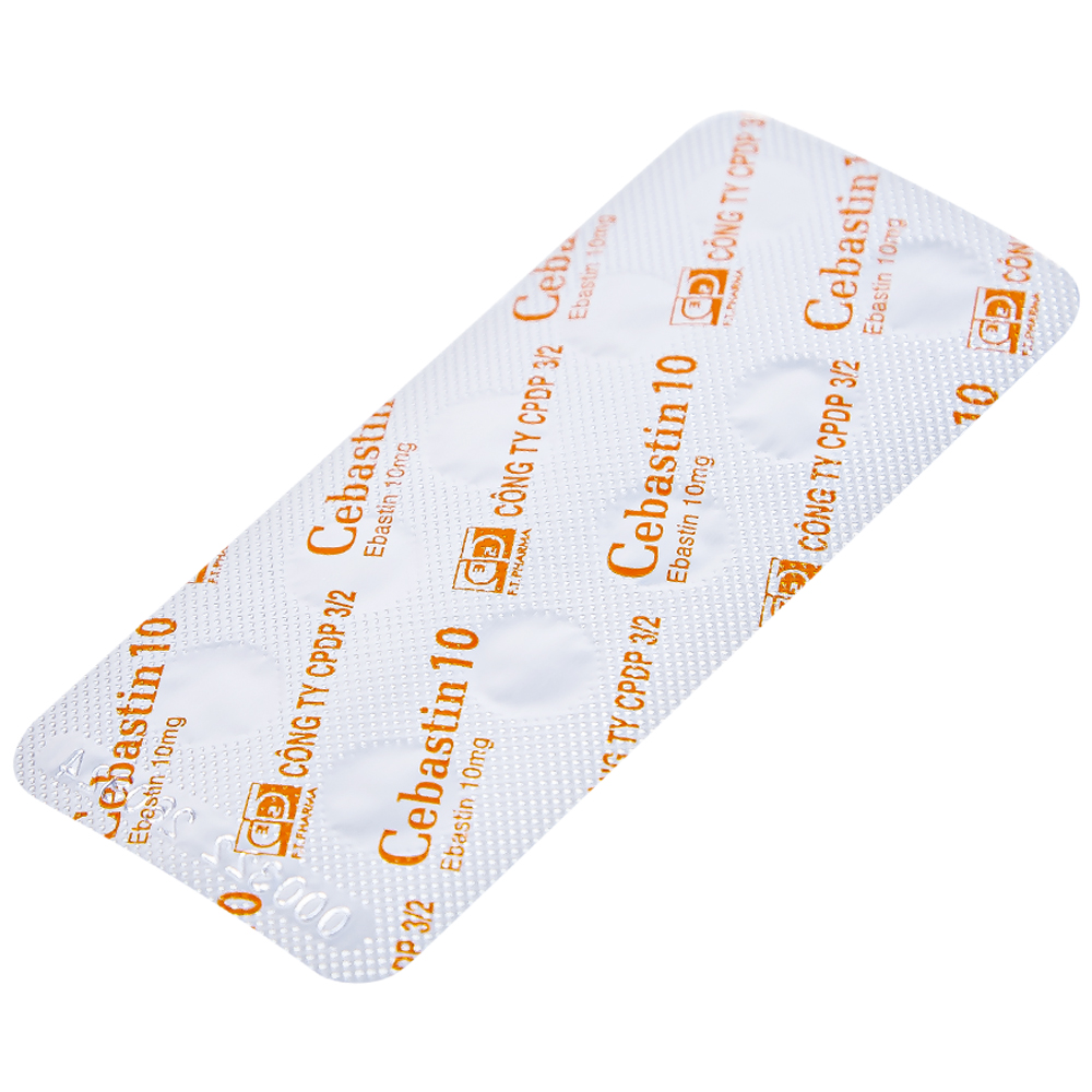 Thuốc Cebastin10 Dược 3-2 điều trị viêm mũi dị ứng, mày đay (3 vỉ x 10 viên) 