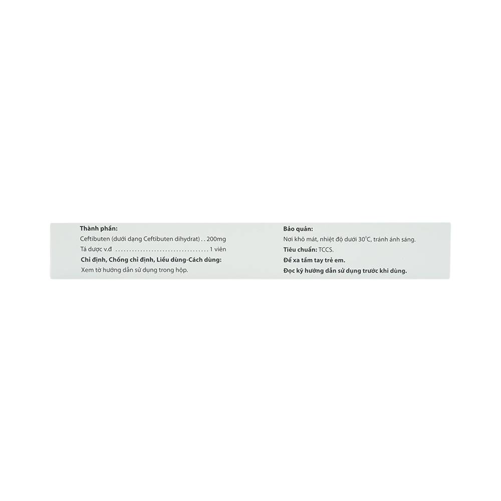 Thuốc Cefbuten 200mg Amvi điều trị nhiễm khuẩn (1 vỉ x 10 viên)