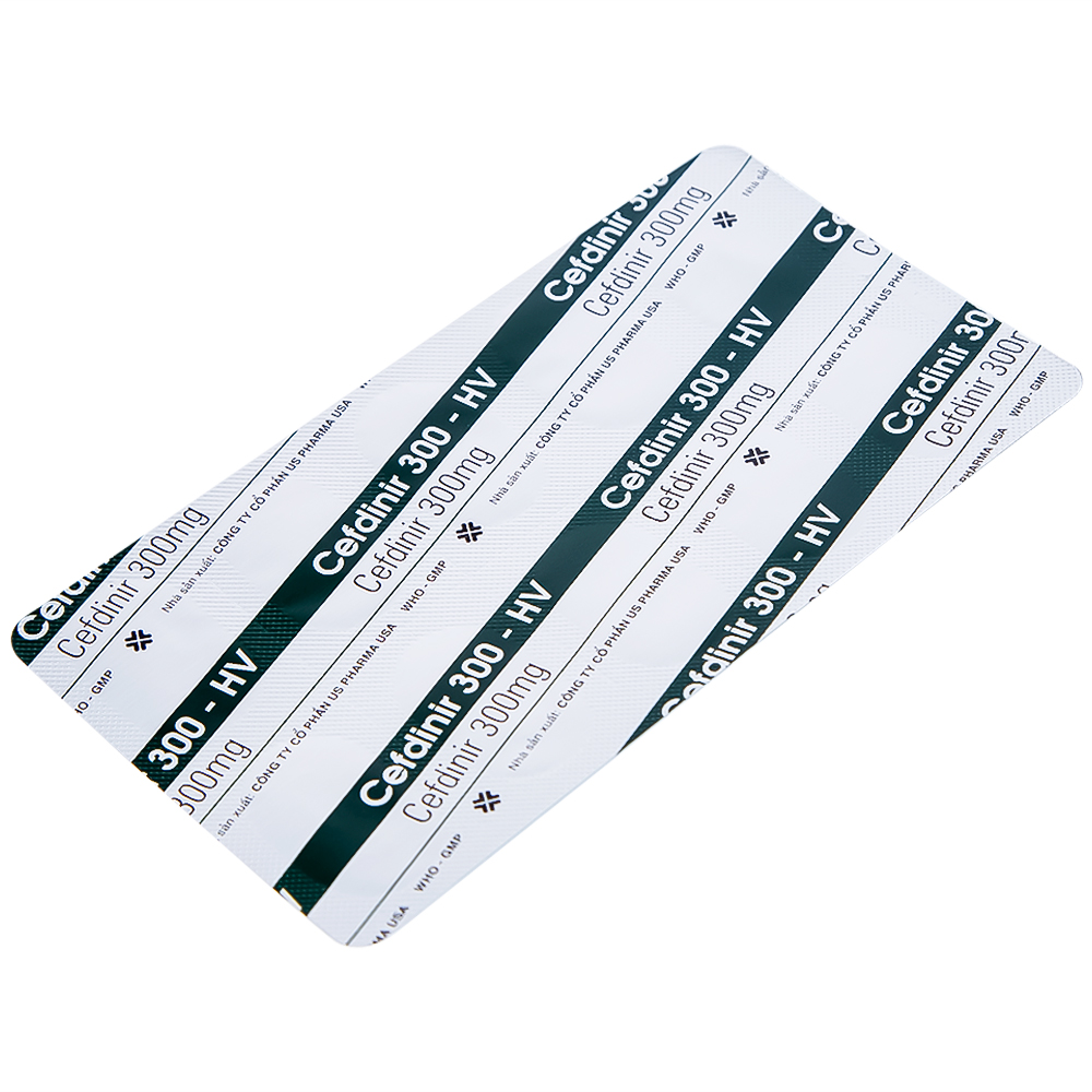 Thuốc Cefdinir 300 - HV USP điều trị nhiễm khuẩn (2 vỉ x 10 viên)