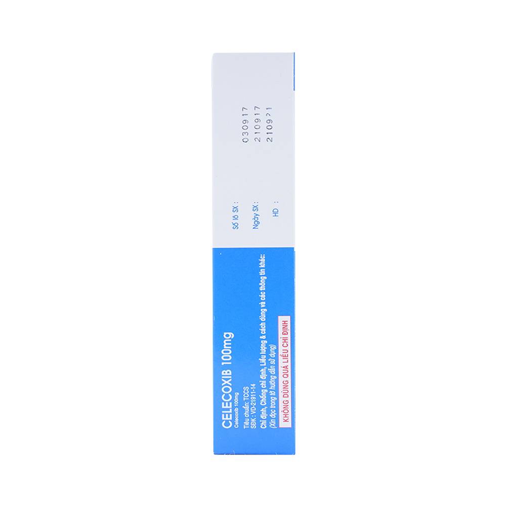 Thuốc Celecoxib 100mg Vidipha điều trị thoái hóa khớp, viêm khớp dạng thấp (3 vỉ x 10 viên)