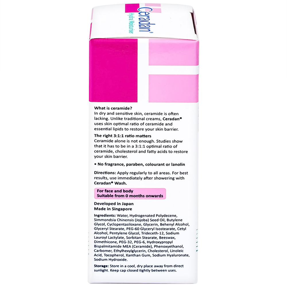 Kem dưỡng ẩm Ceradan Ceramide Hydra Moisturiser làm dịu da và phục hồi da bị kích ứng 30g