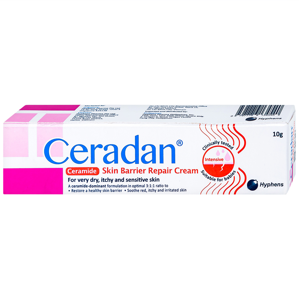 Kem dưỡng ẩm cho bé Ceradan Ceramide skin barrier repair cream 10g