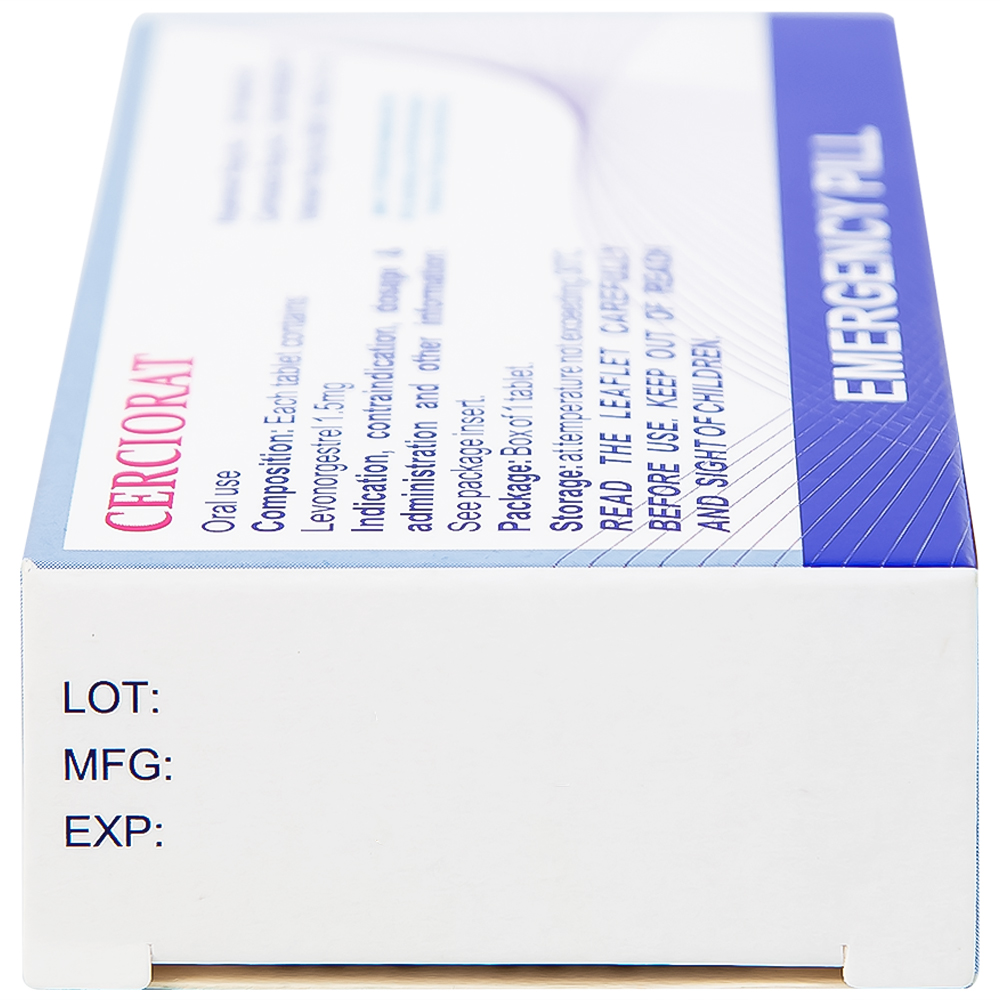 Thuốc tránh thai khẩn cấp Cerciorat 1.5mg Exeltis (1 viên)