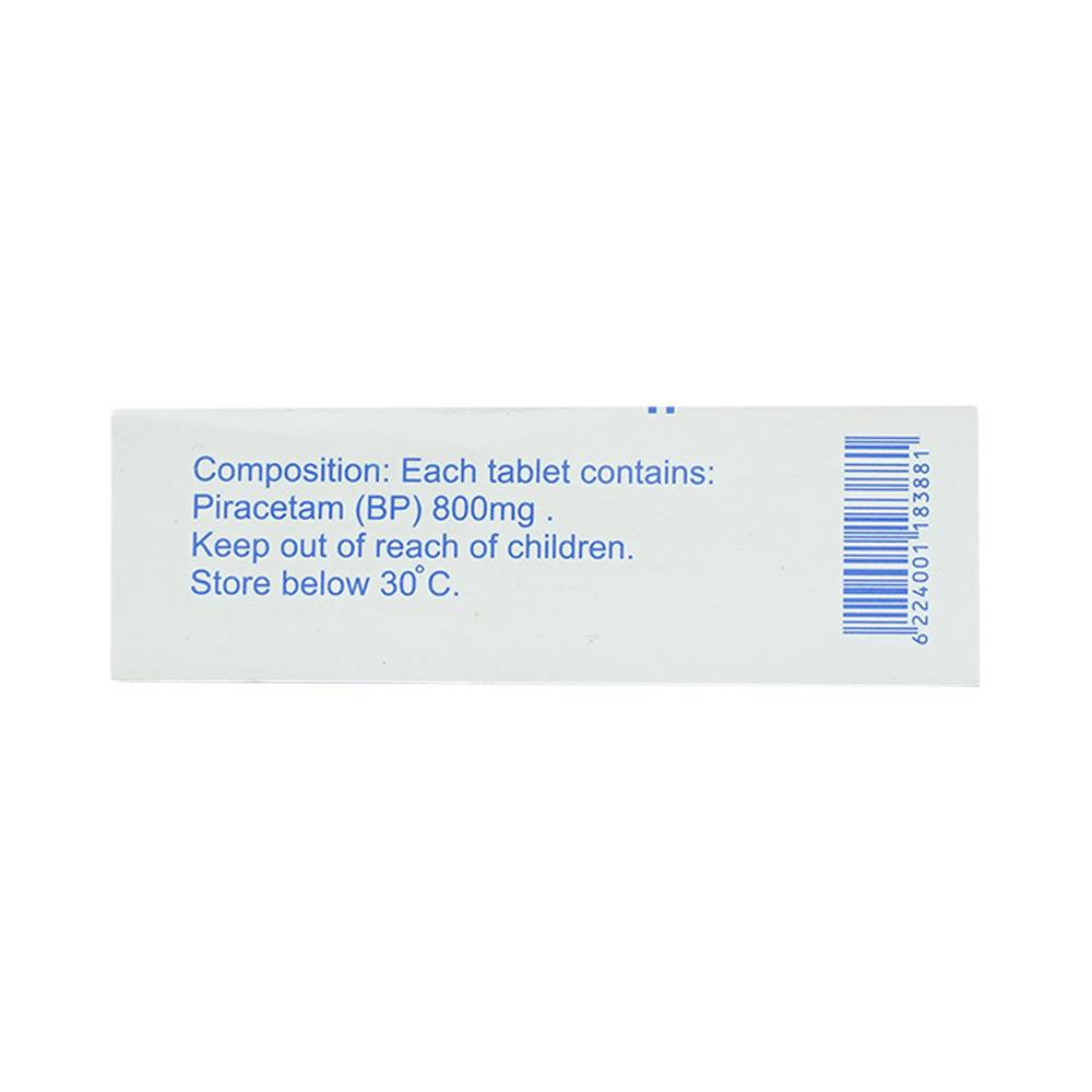 Thuốc Cerefort 800mg Unipharma điều trị chứng chóng mặt, suy giảm trí nhớ (3 vỉ x 10 viên)