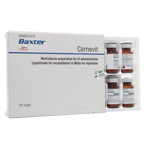 Bột pha tiêm Cernevit Baxter bổ sung vitamin và khoáng chất (10 lọ)