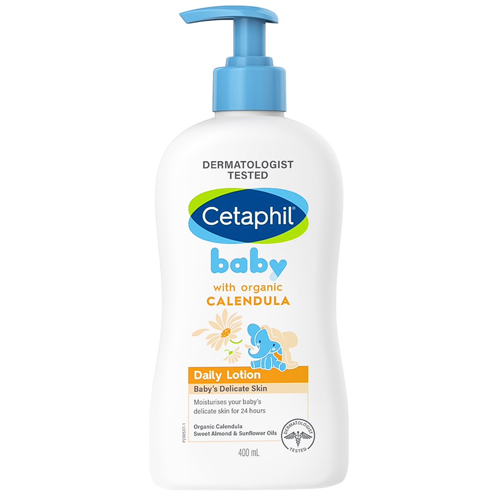 Sữa dưỡng da dành cho bé Cetaphil Baby Daily Lotion with Organic Calendula tinh chất hoa cúc giúp tăng cường dưỡng ẩm, bảo vệ da (400ml)
