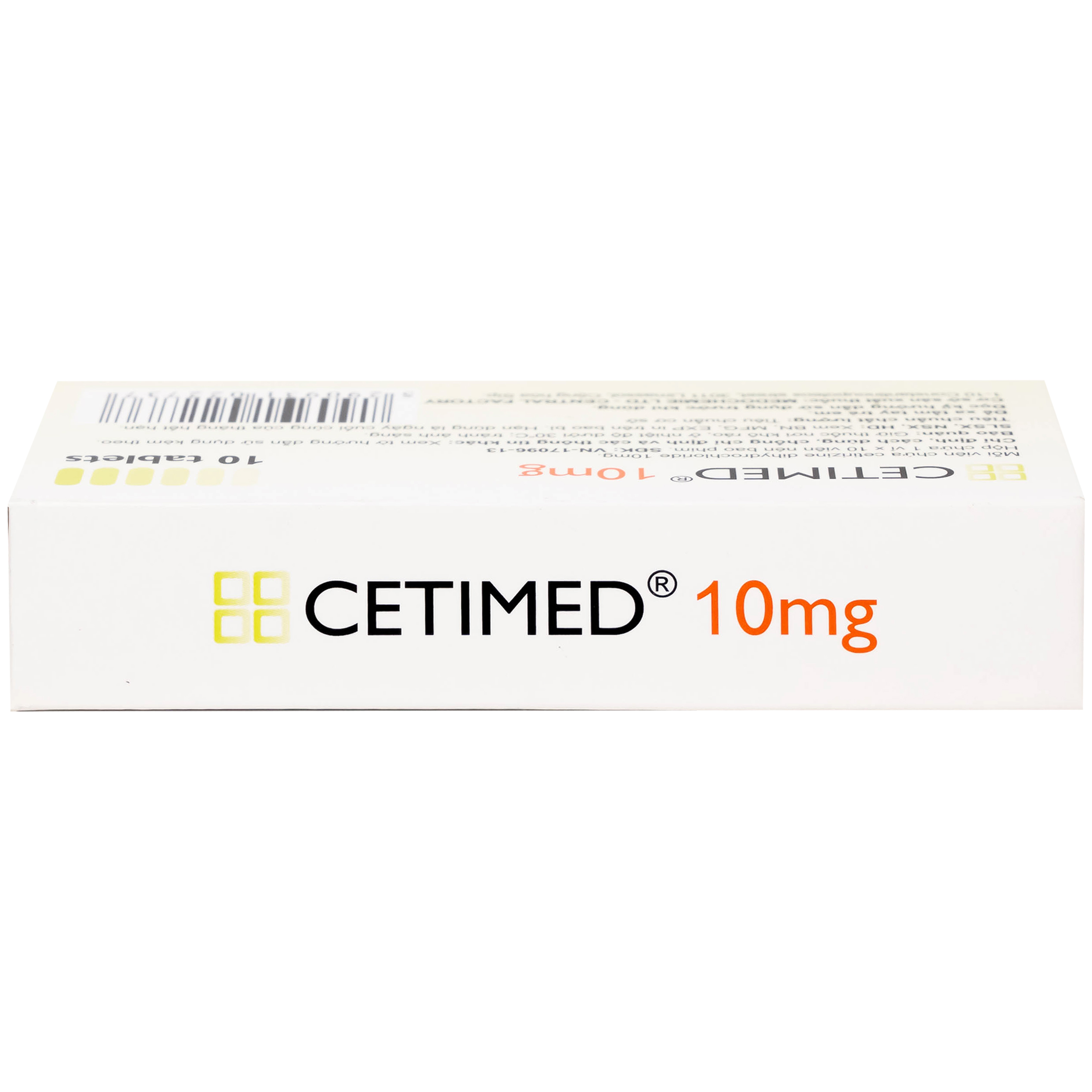 Thuốc Cetimed 10mg Medochemie điều trị triệu chứng viêm mũi dị ứng (1 vỉ x 10 viên)