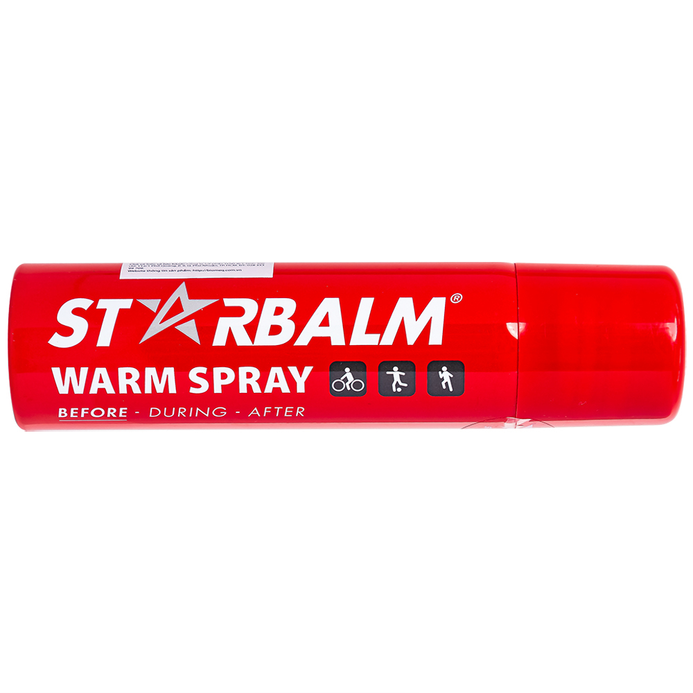 Chai xịt nóng Starbalm Warm Spray phòng tránh chấn thương cho người có tiền sử bong gân, chuột rút (150ml)
