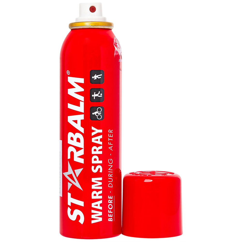 Chai xịt nóng Starbalm Warm Spray phòng tránh chấn thương cho người có tiền sử bong gân, chuột rút (150ml)