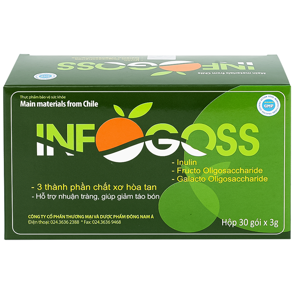 Bột hòa tan giúp giảm táo bón Infogoss IAP (30 gói)