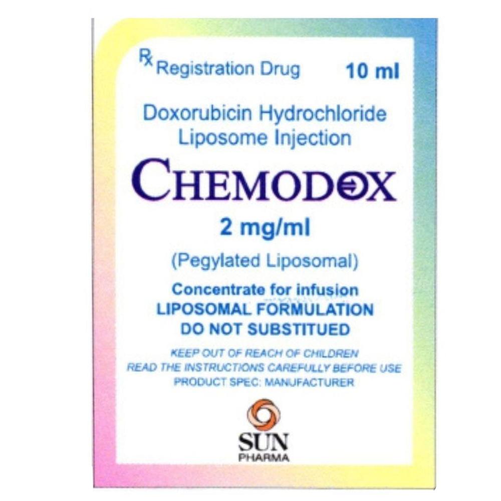 Thuốc Chemodox 2mg/ml Sun Pharma điều trị ung thư vú, buồng trứng, ung thư Kaposi và bệnh đa u tủy xương (10ml)