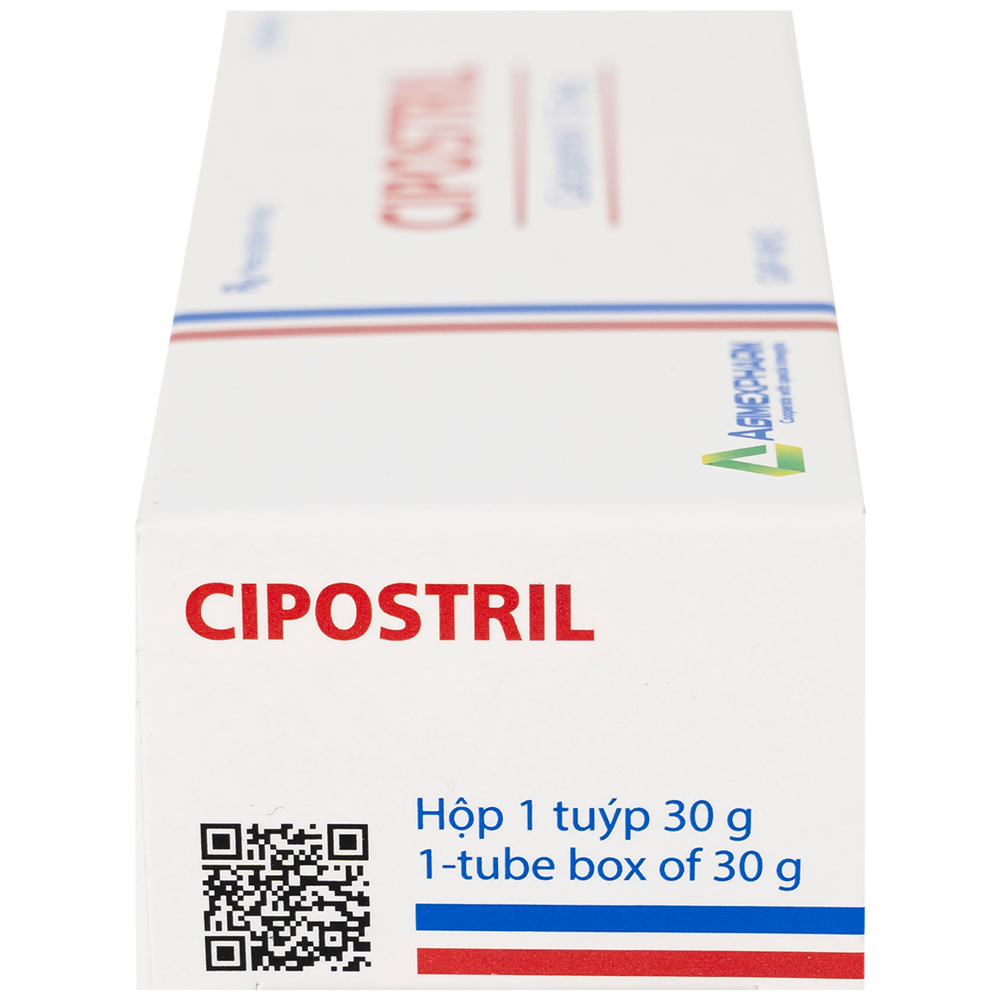 Thuốc mỡ Cipostril 1.5mg Agimexpharm điều trị tại chỗ vảy nến mảng mức độ nhẹ đến vừa (30g)
