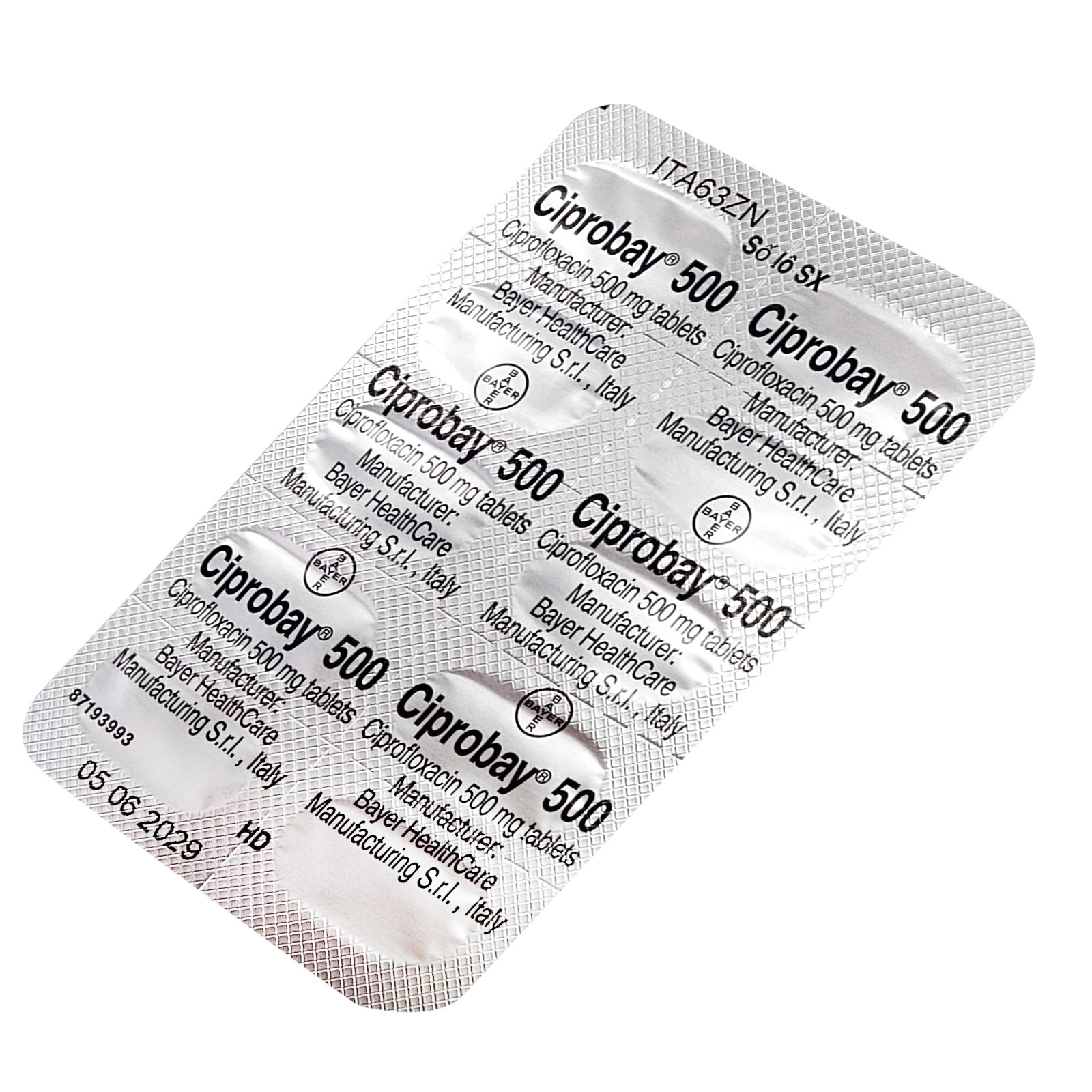 Thuốc Ciprobay 500mg Bayer điều trị nhiễm trùng (1 vỉ x 10 viên)