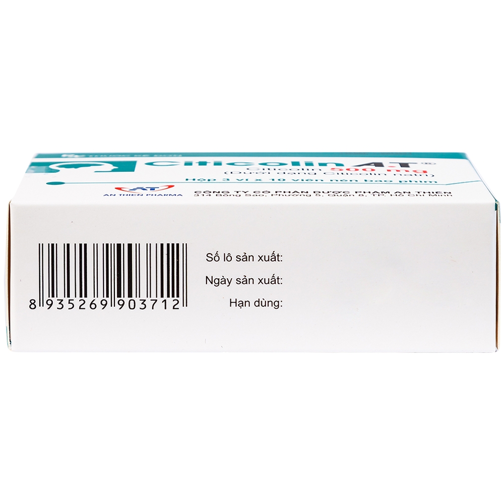 Thuốc Citicolin A.T điều trị cho bệnh nhân bị chấn thương sọ não nặng (3 vỉ x 10 viên)