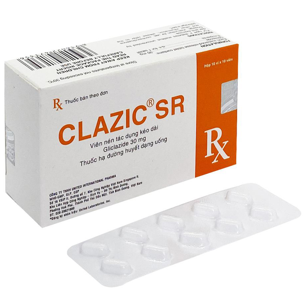 Thuốc Clazic SR United điều trị đái tháo đường típ 2 (10 vỉ x 10 viên)