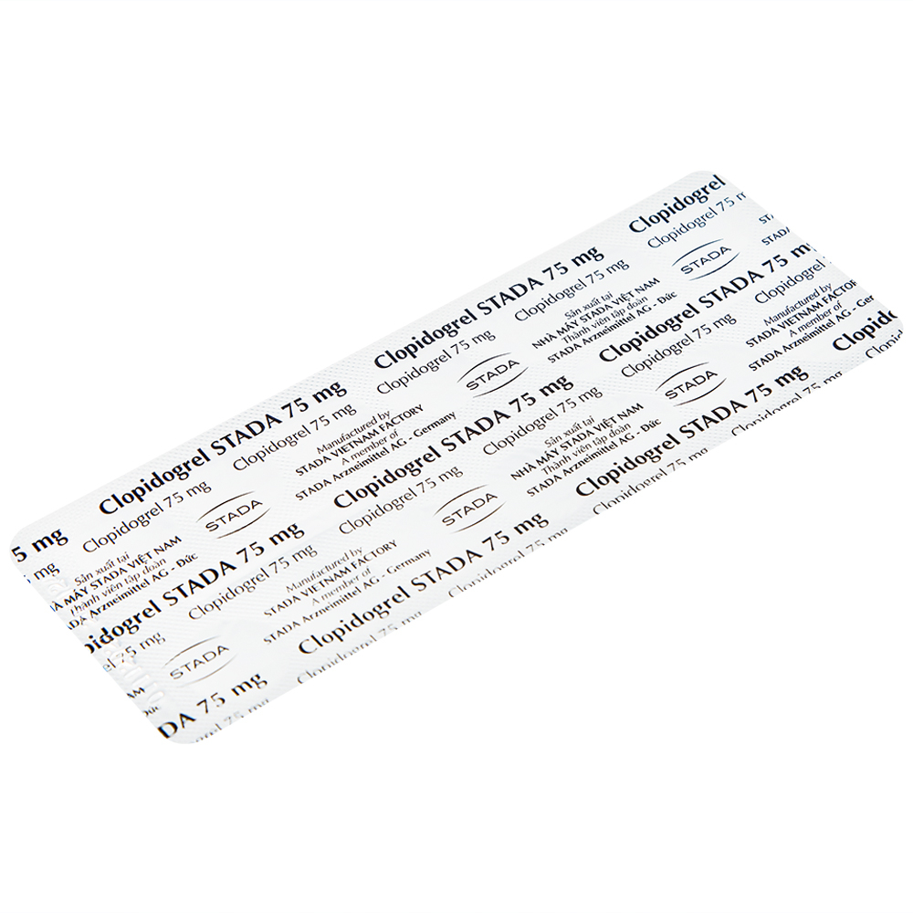 Thuốc Clopidogrel Stada 75mg dự phòng biến cố do huyết khối động mạch (2 vỉ x 14 viên)