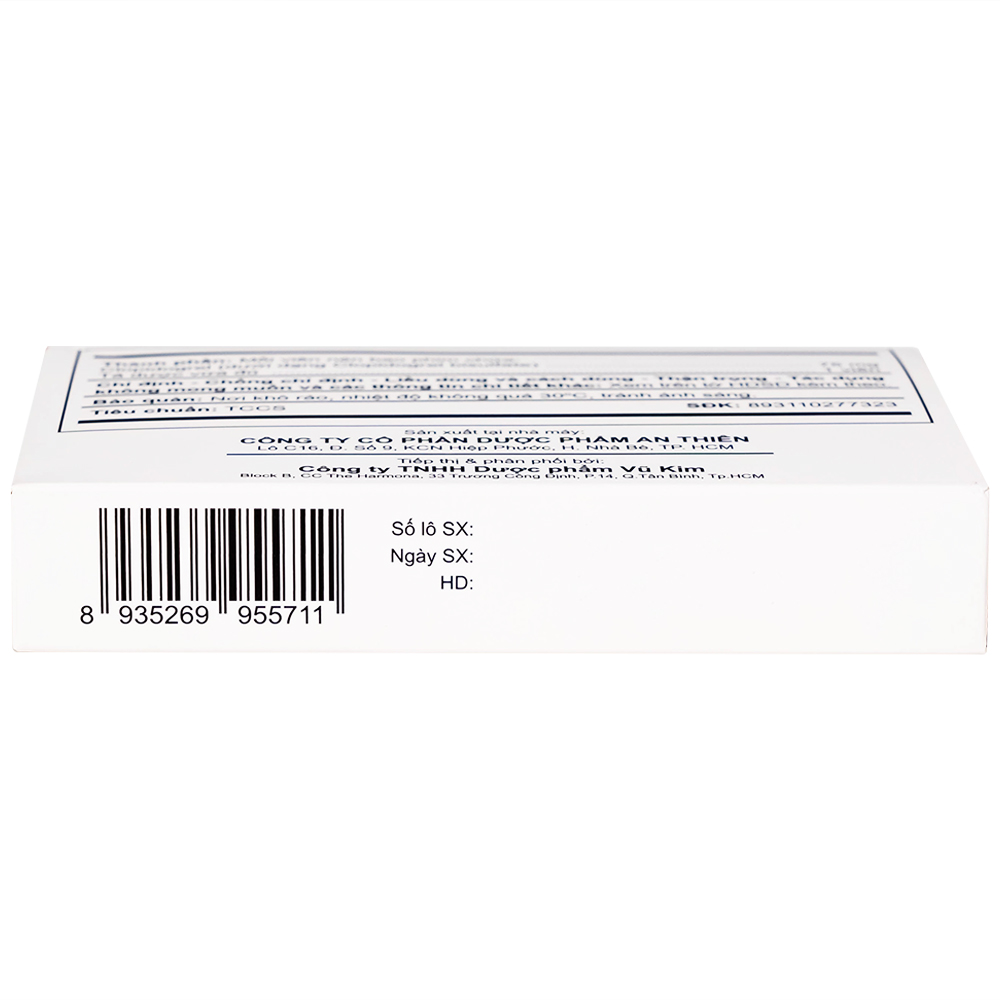 Thuốc Clopidogrel-Vk 75mg An Thiên phòng ngừa biến cố xơ vữa động mạch (3 vỉ x 10 viên)
