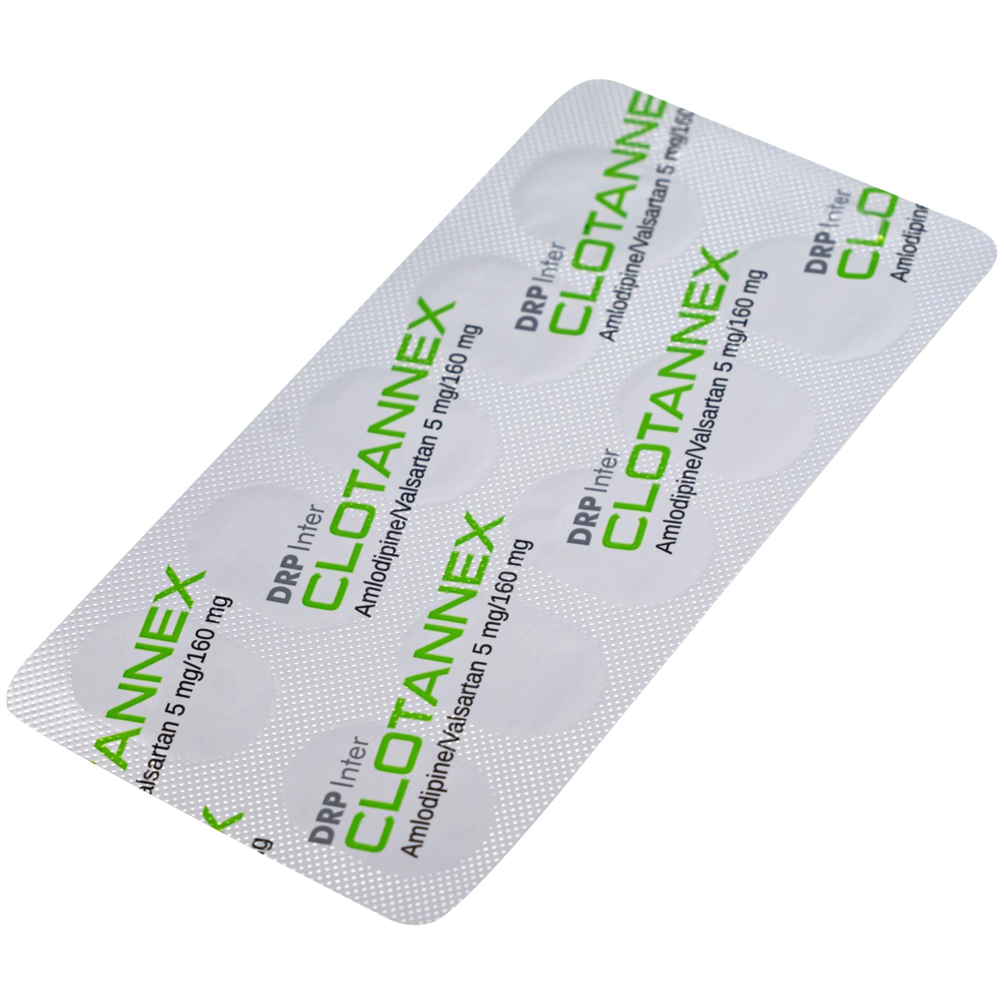 Thuốc Clotannex 5/160mg DRP Inter điều trị tăng huyết áp vô căn (3 vỉ x 10 viên)