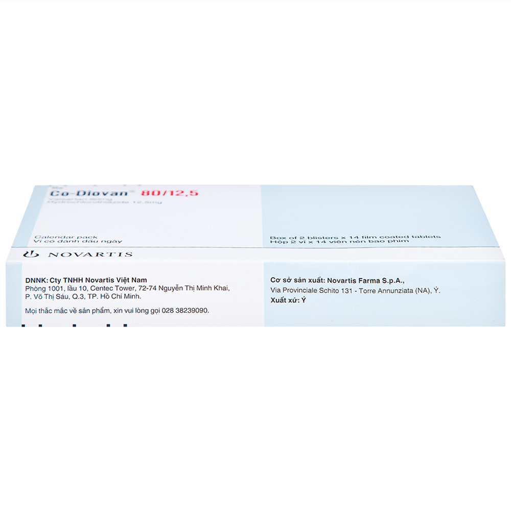 Thuốc Codiovan 80mg/12.5mg Novartis điều trị tăng huyết áp (2 vỉ x 14 viên)