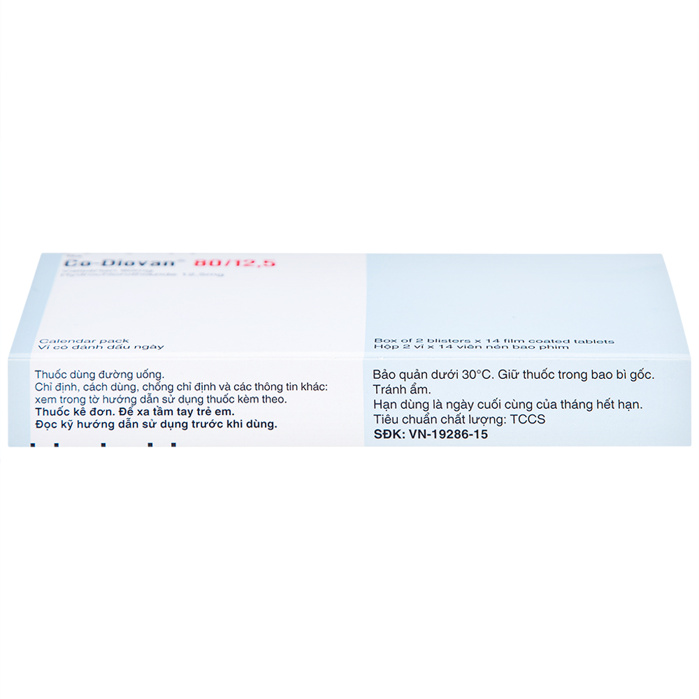 Thuốc Codiovan 80mg/12.5mg Novartis điều trị tăng huyết áp (2 vỉ x 14 viên)