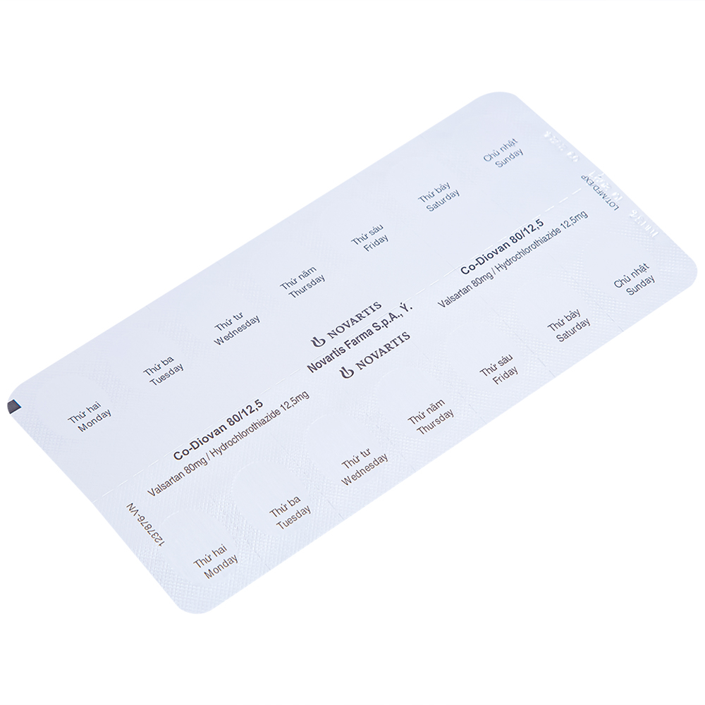 Thuốc Codiovan 80mg/12.5mg Novartis điều trị tăng huyết áp (2 vỉ x 14 viên)
