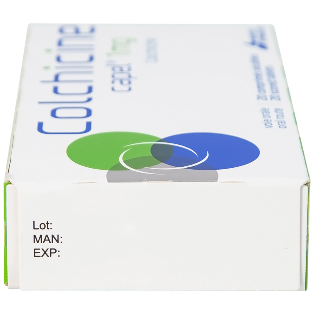 Thuốc Colchicine Capel 1mg Mayoly Spindler phòng ngừa và điều trị cơn gút cấp (20 viên)