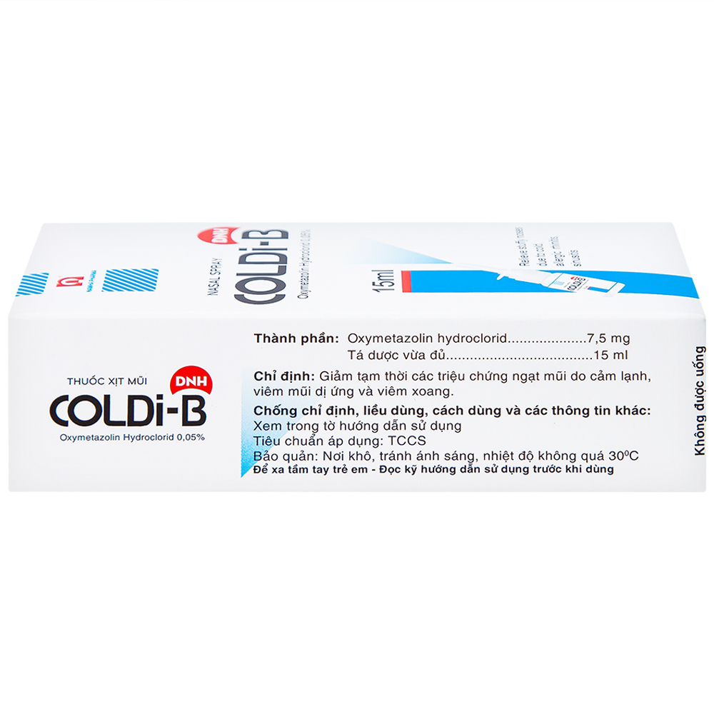 Thuốc xịt mũi Coldi-B Nam Hà giảm ngạt mũi do cảm lạnh, viêm mũi dị ứng, viêm xoang (15ml)