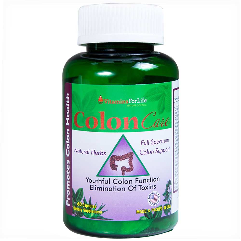 Viên uống giúp nhuận tràng, giảm táo bón, tốt cho tiêu hóa Colon Care Vitamins For Life (60 viên)