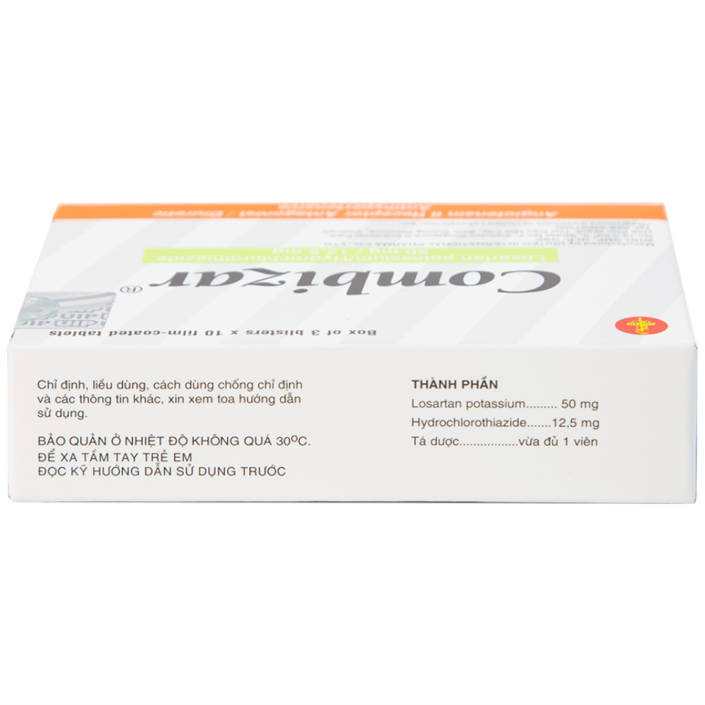 Thuốc Combizar United điều trị cao huyết áp (3 vỉ x 10 viên)
