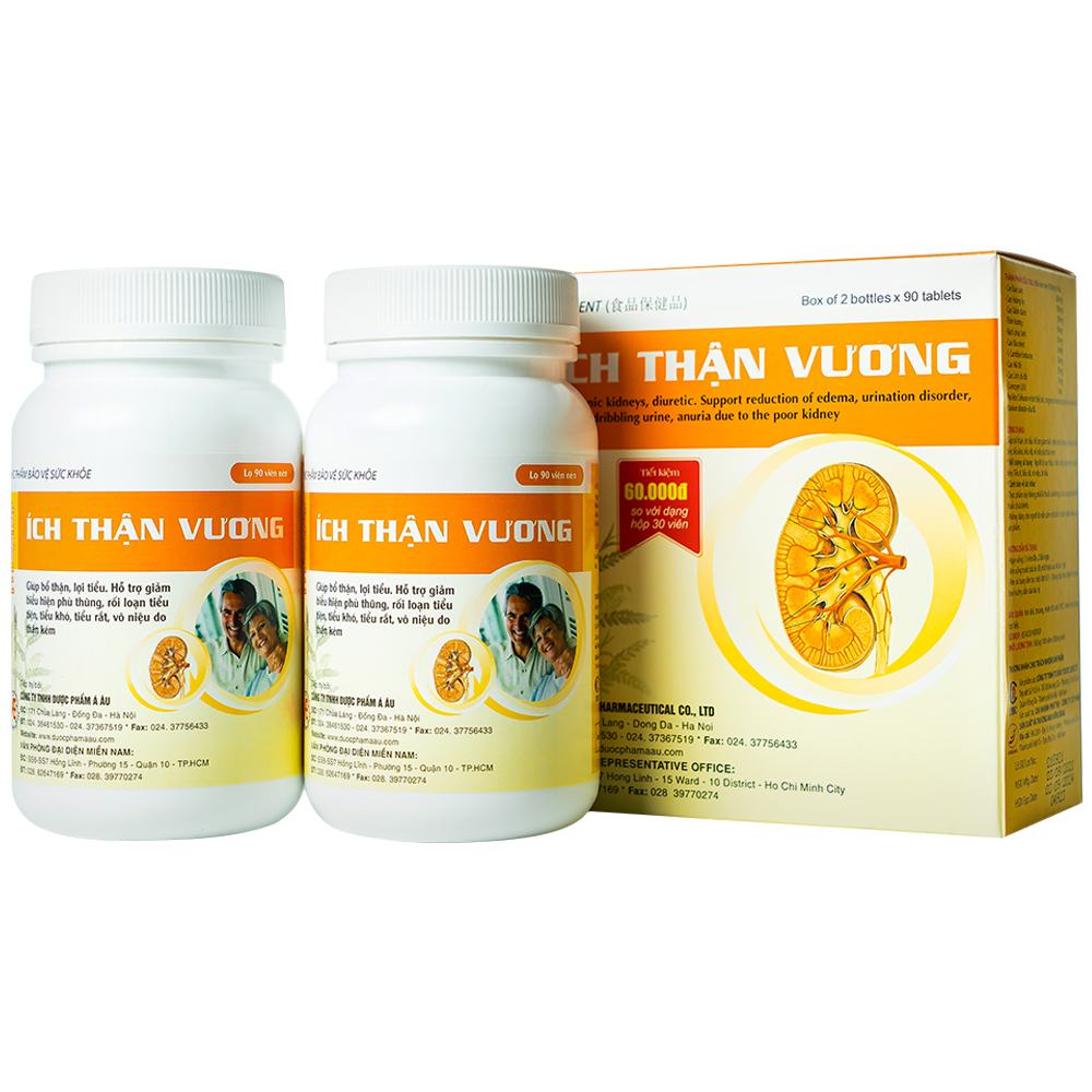 Viên uống bổ thận lợi tiểu Ích Thận Vương (2 lọ x 90 viên)